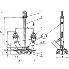 Якорь Холла 22000 кг ГОСТ 761-74